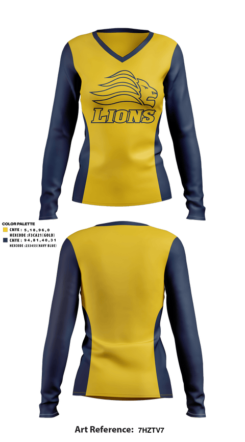 Women's Long Sleeve Vneck Shirt, Big Valley Christian High School Volleyball, Women's Volleyball, Teamtime, Team time, sublimation, custom sports apparel, team uniforms, spirit wear, spiritwear, sports uniforms, custom shirts, team store, custom team store, fundraiser sports, apparel fundraiser