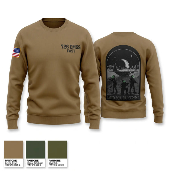 Crew Neck Sweatshirt, 726 EMSS, Air Force, Teamtime, Team time, sublimation, custom sports apparel, team uniforms, spirit wear, spiritwear, sports uniforms, custom shirts, team store, custom team store, fundraiser sports, apparel fundraiser