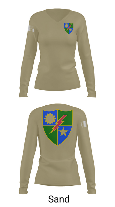 75th 74408618 Women's Long Sleeve V-neck Shirt - 97