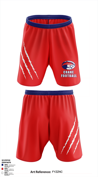 Crane Medical Preparatory High School Football 70643526 Athletic Shorts With Pockets - 1