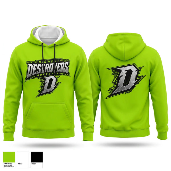 Hoodie, Midwest Destroyers, Softball, Teamtime, Team time, sublimation, custom sports apparel, team uniforms, spirit wear, spiritwear, sports uniforms, custom shirts, team store, custom team store, fundraiser sports, apparel fundraiser
