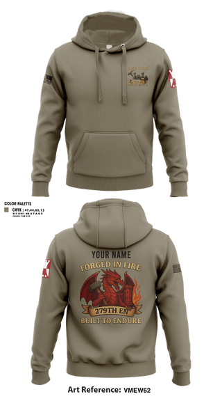 Hoodie, 279TH Engineer Detachment, Army, Teamtime, Team time, sublimation, custom sports apparel, team uniforms, spirit wear, spiritwear, sports uniforms, custom shirts, team store, custom team store, fundraiser sports, apparel fundraiser