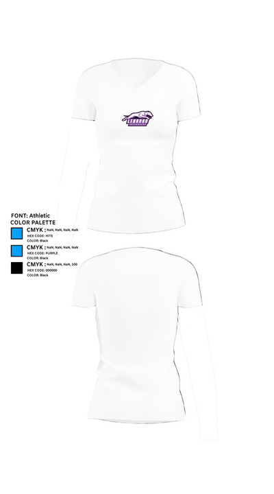 Lebanon Greyhounds 19757435 Women's Short Sleeve V-neck Shirt - 18
