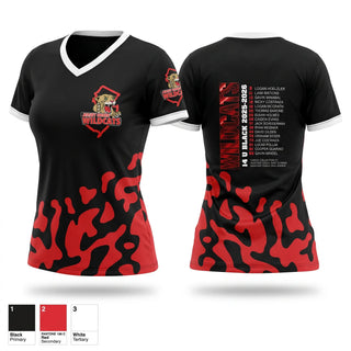 Womens Short Sleeve Vneck Shirt, Keystone Wildcats, Softball, Teamtime, Team time, sublimation, custom sports apparel, team uniforms, spirit wear, spiritwear, sports uniforms, custom shirts, team store, custom team store, fundraiser sports, apparel fundraiser