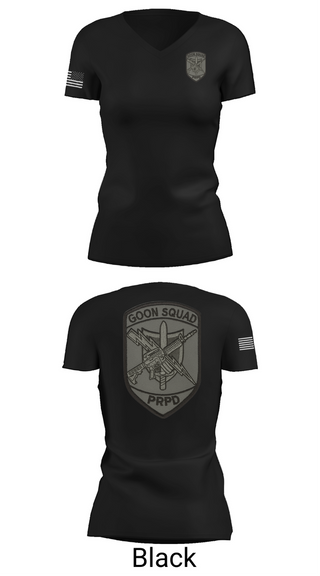 Womens Short Sleeve Vneck Shirt, Goon Squad PRPD, Police, Teamtime, Team time, sublimation, custom sports apparel, team uniforms, spirit wear, spiritwear, sports uniforms, custom shirts, team store, custom team store, fundraiser sports, apparel fundraiser