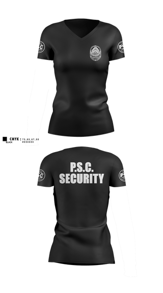 Womens Short Sleeve Vneck Shirt, Security, Police, Teamtime, Team time, sublimation, custom sports apparel, team uniforms, spirit wear, spiritwear, sports uniforms, custom shirts, team store, custom team store, fundraiser sports, apparel fundraiser