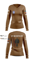 1st BN 515th RTI 17257625 Women's Long Sleeve V-neck Shirt - 8