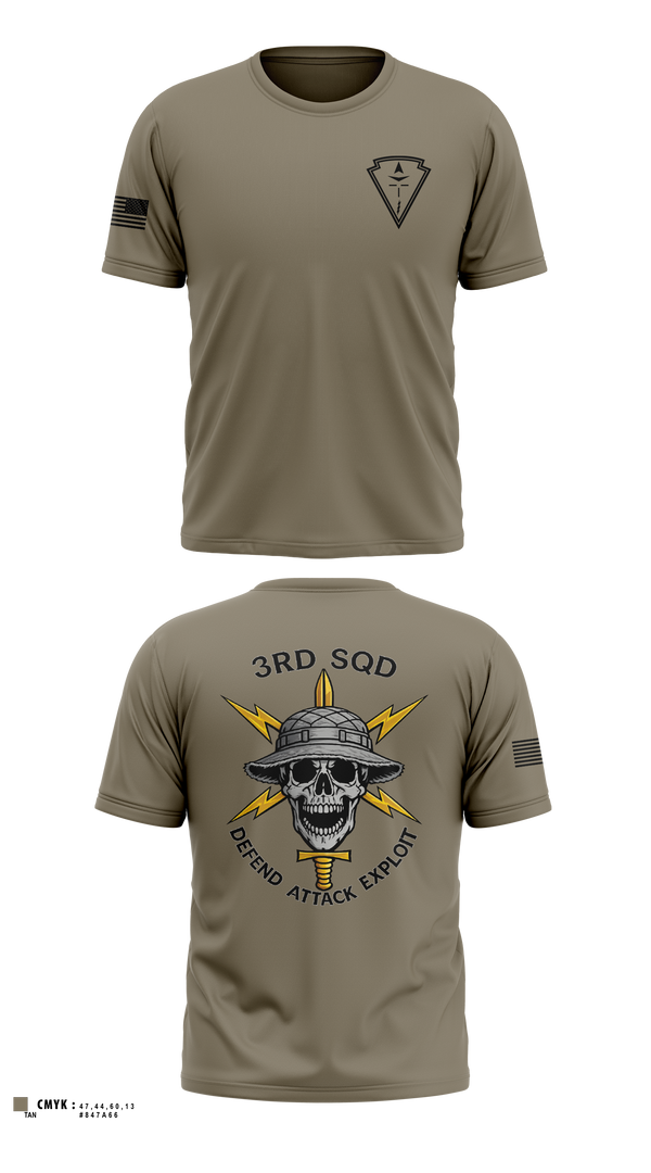 Old School Cotton Feel Shirt, 3RD SQUAD, EW, MFRC, Army, Teamtime, Team time, sublimation, custom sports apparel, team uniforms, spirit wear, spiritwear, sports uniforms, custom shirts, team store, custom team store, fundraiser sports, apparel fundraiser