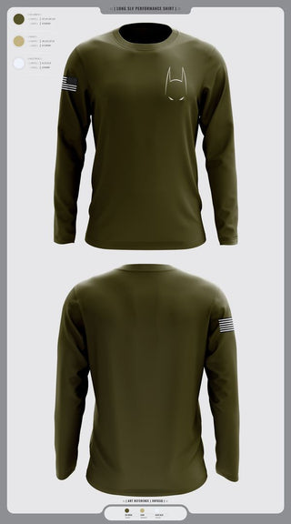 Long Sleeve Performance Shirt, Bat, Army, Teamtime, Team time, sublimation, custom sports apparel, team uniforms, spirit wear, spiritwear, sports uniforms, custom shirts, team store, custom team store, fundraiser sports, apparel fundraiser