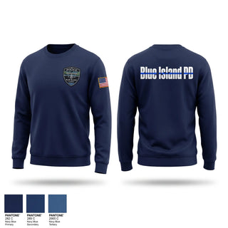Crew Neck Sweatshirt, Blue Island Police Department, Police, Teamtime, Team time, sublimation, custom sports apparel, team uniforms, spirit wear, spiritwear, sports uniforms, custom shirts, team store, custom team store, fundraiser sports, apparel fundraiser