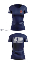 Metro Fire Rescue 12557495 Women's Short Sleeve V-neck Shirt - 105