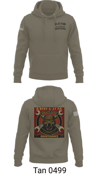 Hoodie, 6-37 Field Artillery, Army, Teamtime, Team time, sublimation, custom sports apparel, team uniforms, spirit wear, spiritwear, sports uniforms, custom shirts, team store, custom team store, fundraiser sports, apparel fundraiser