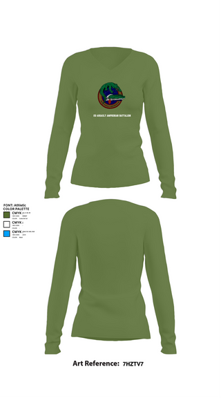 Womens Long Sleeve Vneck Shirt, 2d Assault Amphibian Battalion, , Teamtime, Team time, sublimation, custom sports apparel, team uniforms, spirit wear, spiritwear, sports uniforms, custom shirts, team store, custom team store, fundraiser sports, apparel fundraiser
