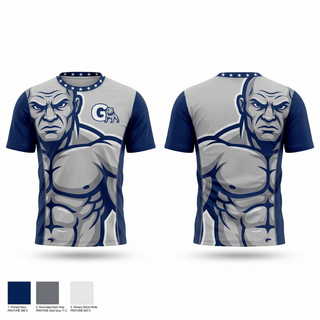 Short Sleeve Rash Guard Shirt, Grangeville, Wrestling, Teamtime, Team time, sublimation, custom sports apparel, team uniforms, spirit wear, spiritwear, sports uniforms, custom shirts, team store, custom team store, fundraiser sports, apparel fundraiser
