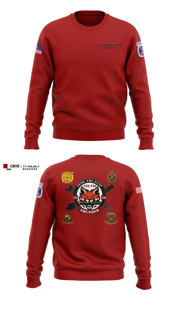 Crew Neck Sweatshirt, F FSB, 5-25 FAR, Army, Teamtime, Team time, sublimation, custom sports apparel, team uniforms, spirit wear, spiritwear, sports uniforms, custom shirts, team store, custom team store, fundraiser sports, apparel fundraiser