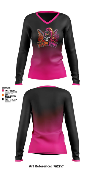Womens Long Sleeve Vneck Shirt, Dugout divas, Softball, Teamtime, Team time, sublimation, custom sports apparel, team uniforms, spirit wear, spiritwear, sports uniforms, custom shirts, team store, custom team store, fundraiser sports, apparel fundraiser