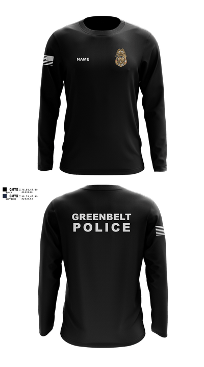 Greenbelt Police Department 4666153 Long Sleeve Performance Shirt - 2