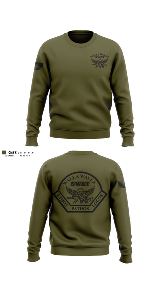 Crew Neck Sweatshirt, Walla Walla Regional SWAT, Police, Teamtime, Team time, sublimation, custom sports apparel, team uniforms, spirit wear, spiritwear, sports uniforms, custom shirts, team store, custom team store, fundraiser sports, apparel fundraiser