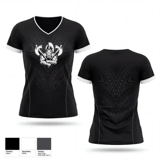 Womens Short Sleeve Vneck Shirt, Barbarians Hawaii, Rugby, Teamtime, Team time, sublimation, custom sports apparel, team uniforms, spirit wear, spiritwear, sports uniforms, custom shirts, team store, custom team store, fundraiser sports, apparel fundraiser