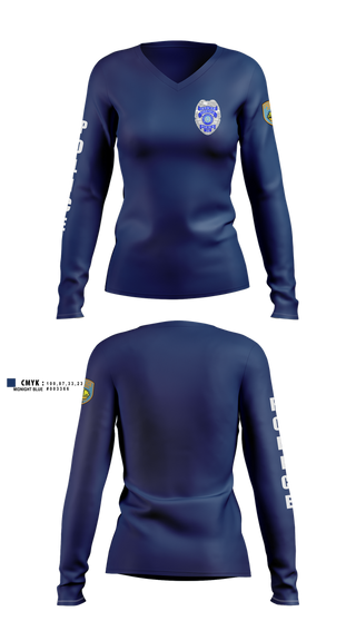 Womens Long Sleeve Vneck Shirt, team name, Police, Teamtime, Team time, sublimation, custom sports apparel, team uniforms, spirit wear, spiritwear, sports uniforms, custom shirts, team store, custom team store, fundraiser sports, apparel fundraiser