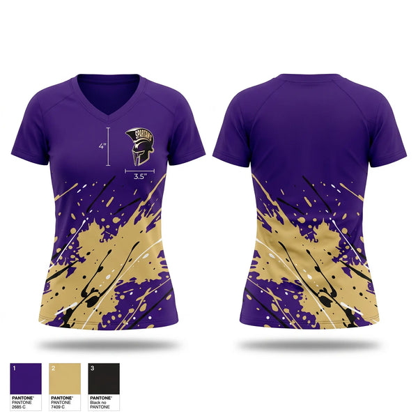 Womens Short Sleeve Vneck Shirt, Jurupa Hills HS, Softball, Teamtime, Team time, sublimation, custom sports apparel, team uniforms, spirit wear, spiritwear, sports uniforms, custom shirts, team store, custom team store, fundraiser sports, apparel fundraiser