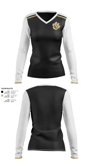 Womens Long Sleeve Vneck Shirt, Manassas Park, , Teamtime, Team time, sublimation, custom sports apparel, team uniforms, spirit wear, spiritwear, sports uniforms, custom shirts, team store, custom team store, fundraiser sports, apparel fundraiser