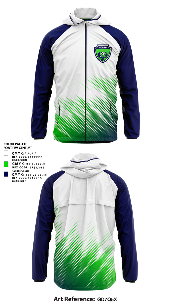 Windbreaker, North Fc, Women's Soccer, Teamtime, Team time, sublimation, custom sports apparel, team uniforms, spirit wear, spiritwear, sports uniforms, custom shirts, team store, custom team store, fundraiser sports, apparel fundraiser