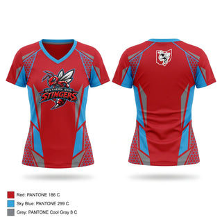 Womens Short Sleeve Vneck Shirt, Southern Ohio Stingers, Baseball, Teamtime, Team time, sublimation, custom sports apparel, team uniforms, spirit wear, spiritwear, sports uniforms, custom shirts, team store, custom team store, fundraiser sports, apparel fundraiser