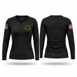 Womens Long Sleeve Vneck Shirt, Haralson County Sheriff's Office, Police, Teamtime, Team time, sublimation, custom sports apparel, team uniforms, spirit wear, spiritwear, sports uniforms, custom shirts, team store, custom team store, fundraiser sports, apparel fundraiser