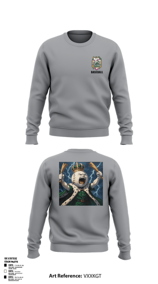 Crew Neck Sweatshirt, Oakley Royals, Baseball, Teamtime, Team time, sublimation, custom sports apparel, team uniforms, spirit wear, spiritwear, sports uniforms, custom shirts, team store, custom team store, fundraiser sports, apparel fundraiser