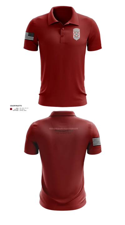 The Melrose Fire Company Incorporated 84438539 Short Sleeve Performance Polo - 32