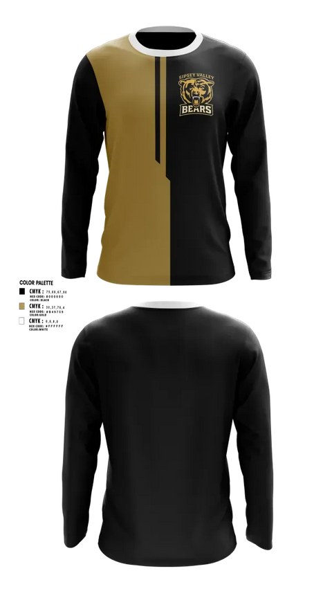 Long Sleeve Performance Shirt, Sipsey Valley Bears, Baseball, Teamtime, Team time, sublimation, custom sports apparel, team uniforms, spirit wear, spiritwear, sports uniforms, custom shirts, team store, custom team store, fundraiser sports, apparel fundraiser