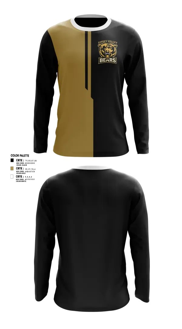 Long Sleeve Performance Shirt, Sipsey Valley Bears, Baseball, Teamtime, Team time, sublimation, custom sports apparel, team uniforms, spirit wear, spiritwear, sports uniforms, custom shirts, team store, custom team store, fundraiser sports, apparel fundraiser