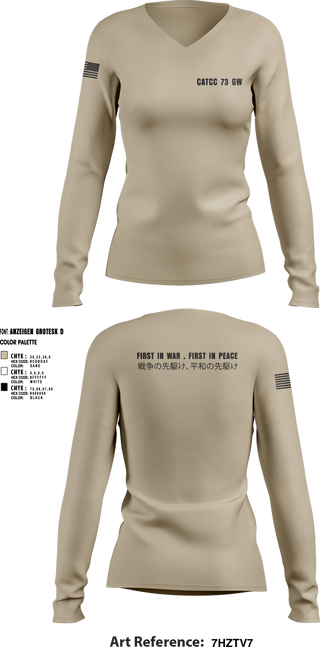 Womens Long Sleeve Vneck Shirt, CATCC 73 GW, , Teamtime, Team time, sublimation, custom sports apparel, team uniforms, spirit wear, spiritwear, sports uniforms, custom shirts, team store, custom team store, fundraiser sports, apparel fundraiser