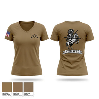 Womens Short Sleeve Vneck Shirt, Charlie Company 2-121 IN BN, National Guard, Teamtime, Team time, sublimation, custom sports apparel, team uniforms, spirit wear, spiritwear, sports uniforms, custom shirts, team store, custom team store, fundraiser sports, apparel fundraiser