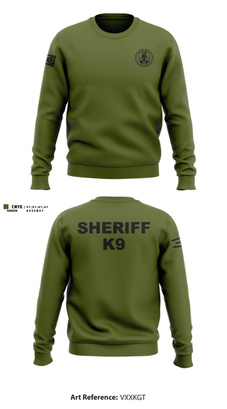 Crew Neck Sweatshirt, Franklin County Sheriff Office K9, Police, Teamtime, Team time, sublimation, custom sports apparel, team uniforms, spirit wear, spiritwear, sports uniforms, custom shirts, team store, custom team store, fundraiser sports, apparel fundraiser