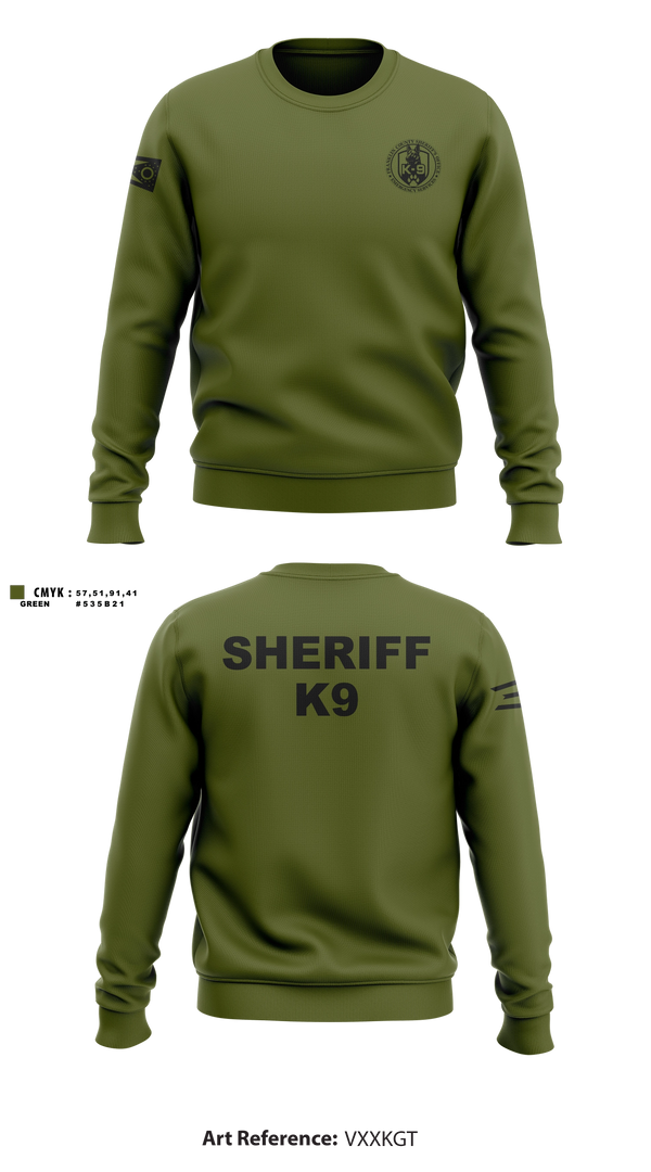 Crew Neck Sweatshirt, Franklin County Sheriff Office K9, Police, Teamtime, Team time, sublimation, custom sports apparel, team uniforms, spirit wear, spiritwear, sports uniforms, custom shirts, team store, custom team store, fundraiser sports, apparel fundraiser