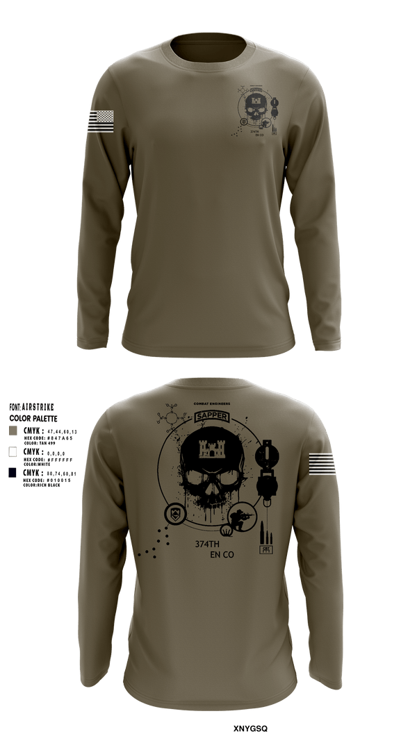 Long Sleeve Performance Shirt, 374TH CECI, Army, Teamtime, Team time, sublimation, custom sports apparel, team uniforms, spirit wear, spiritwear, sports uniforms, custom shirts, team store, custom team store, fundraiser sports, apparel fundraiser