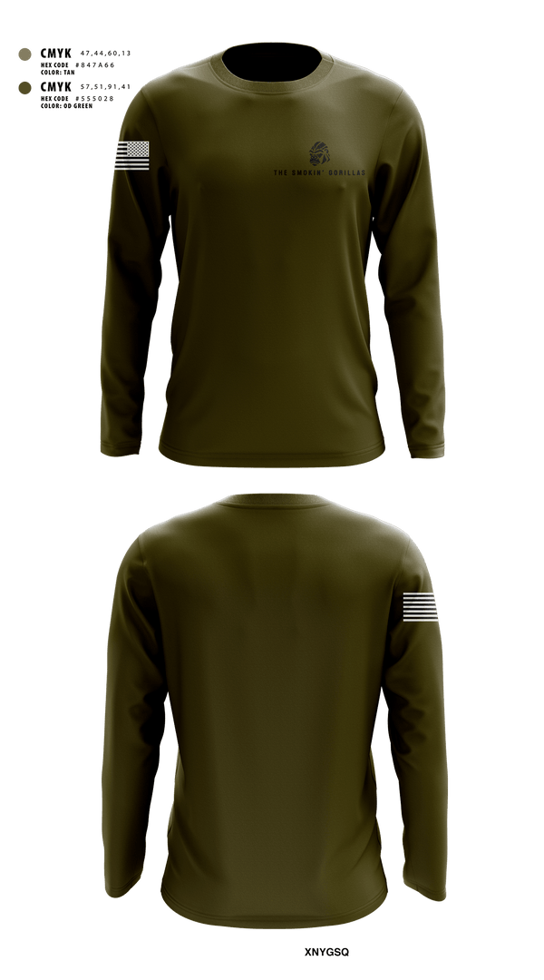 Long Sleeve Performance Shirt, The Smokin' Gorillas, Space Force, Teamtime, Team time, sublimation, custom sports apparel, team uniforms, spirit wear, spiritwear, sports uniforms, custom shirts, team store, custom team store, fundraiser sports, apparel fundraiser