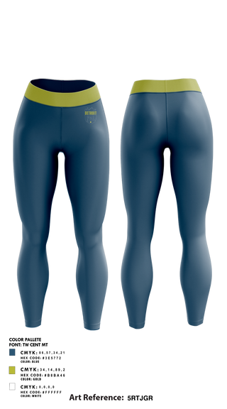 Womens Leggings, Detroit PAL Flag Football, , Teamtime, Team time, sublimation, custom sports apparel, team uniforms, spirit wear, spiritwear, sports uniforms, custom shirts, team store, custom team store, fundraiser sports, apparel fundraiser