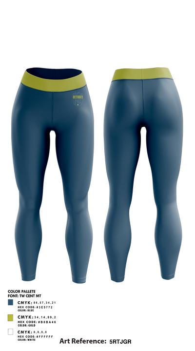 Detroit PAL Flag Football 4617701 Womens Leggings - 2
