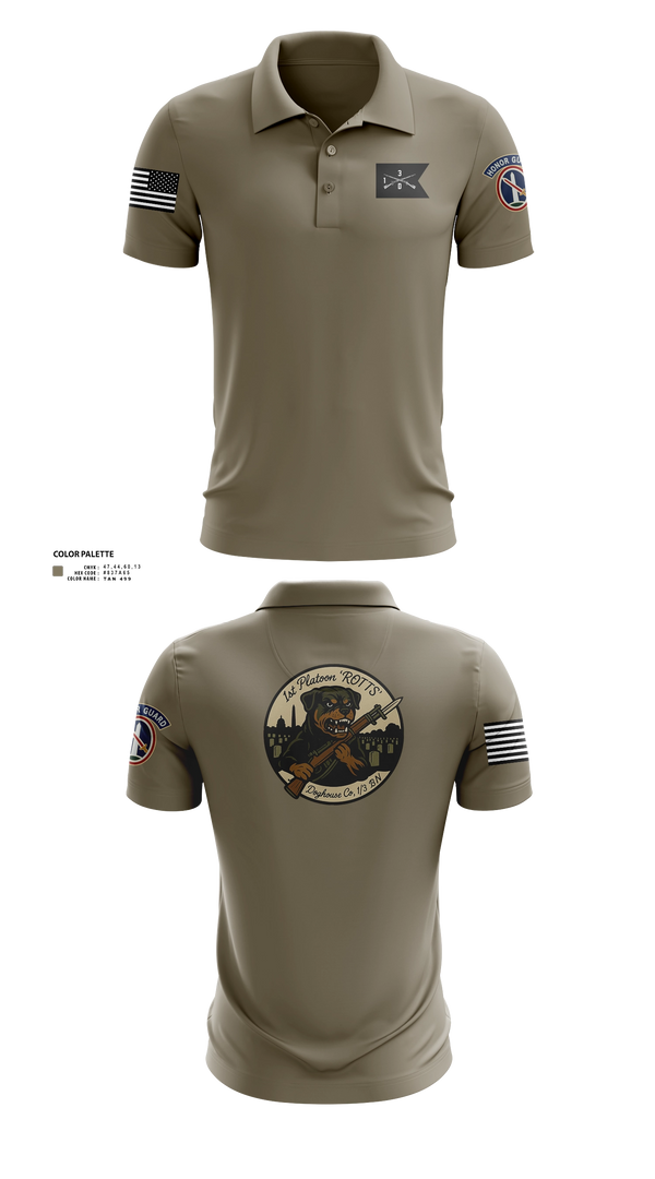 Short Sleeve Performance Polo, Doghouse 1st Platoon Rottweilers, , Teamtime, Team time, sublimation, custom sports apparel, team uniforms, spirit wear, spiritwear, sports uniforms, custom shirts, team store, custom team store, fundraiser sports, apparel fundraiser