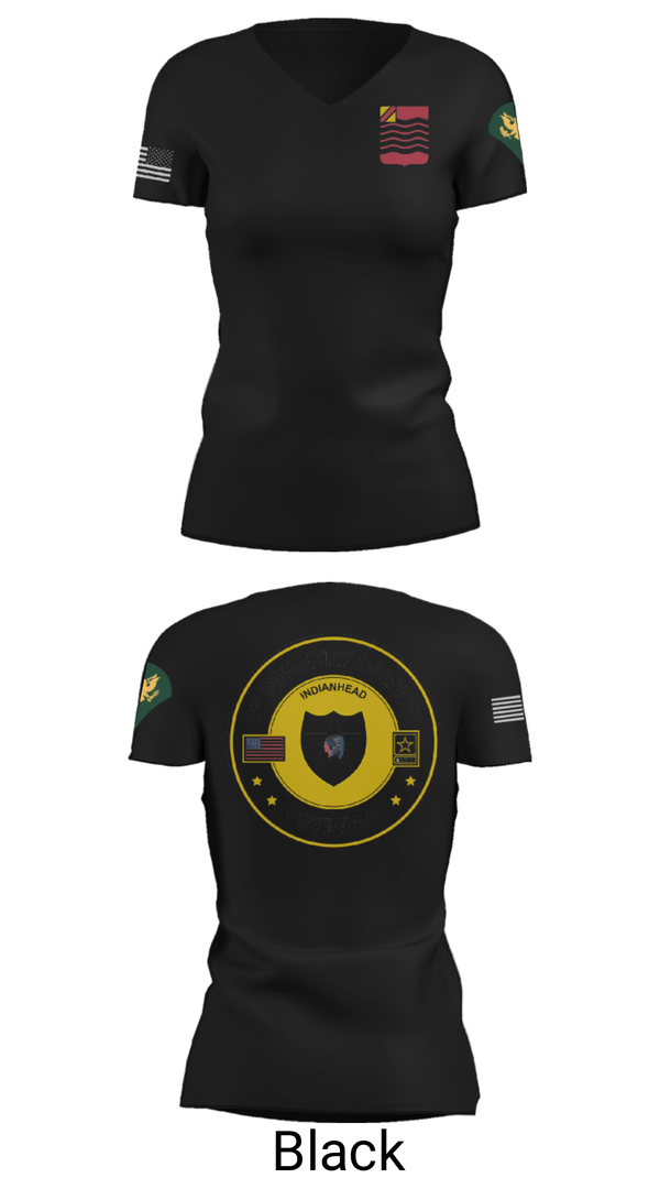 Women's Short Sleeve Vneck Shirt, 1st Battalion 15th Field Artillery, Army, Teamtime, Team time, sublimation, custom sports apparel, team uniforms, spirit wear, spiritwear, sports uniforms, custom shirts, team store, custom team store, fundraiser sports, apparel fundraiser