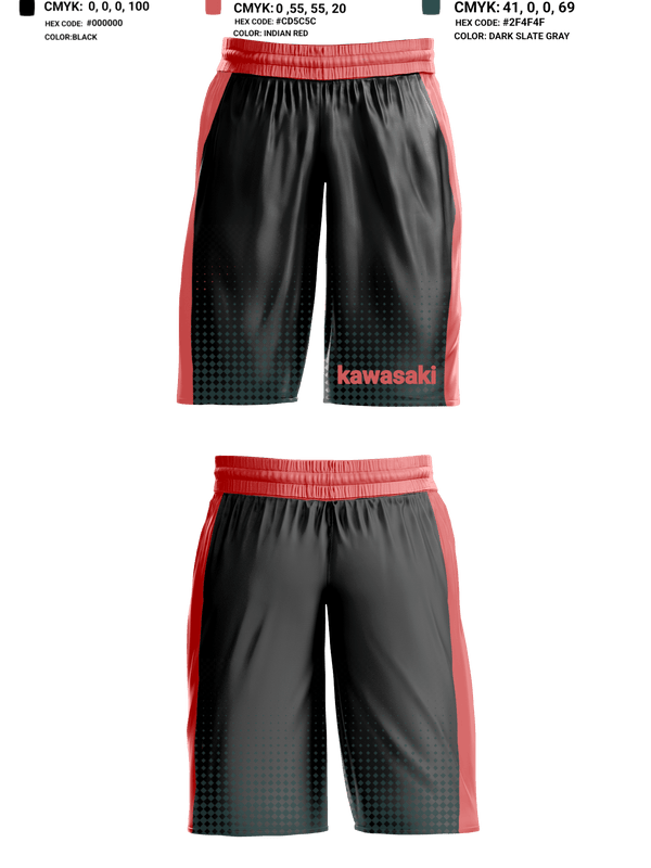 Mens Basketball Shorts, Kawasaki, Men's Basketball, Teamtime, Team time, sublimation, custom sports apparel, team uniforms, spirit wear, spiritwear, sports uniforms, custom shirts, team store, custom team store, fundraiser sports, apparel fundraiser
