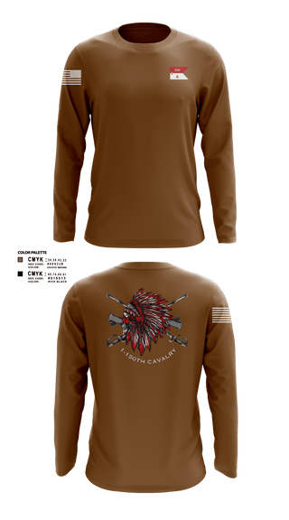 Long Sleeve Performance Shirt, Apache Troop 1-150th, Army, Teamtime, Team time, sublimation, custom sports apparel, team uniforms, spirit wear, spiritwear, sports uniforms, custom shirts, team store, custom team store, fundraiser sports, apparel fundraiser