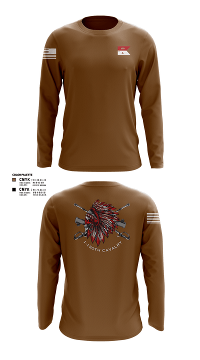 Apache Troop 1-150th 52177042 Long Sleeve Performance Shirt - 4