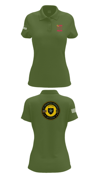 Women's Short Sleeve Performance Polo, 1st Battalion 15th Field Artillery, Army, Teamtime, Team time, sublimation, custom sports apparel, team uniforms, spirit wear, spiritwear, sports uniforms, custom shirts, team store, custom team store, fundraiser sports, apparel fundraiser