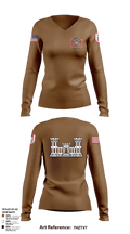 612 Engineer Detachment 46811813 Women's Long Sleeve V-neck Shirt - 1