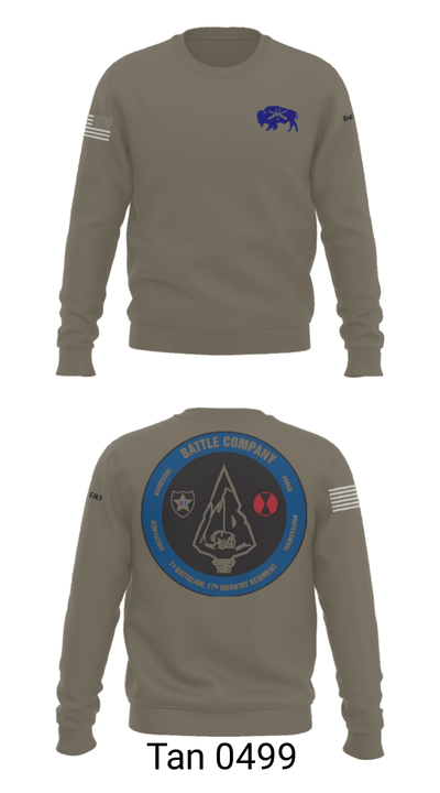 Battle company 1-17IN 67217435 Crew Neck Sweatshirt - 65