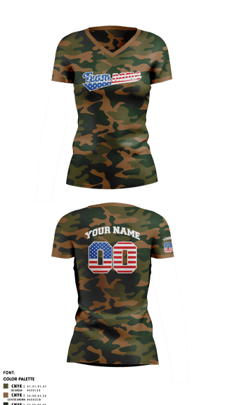 Women's Short Sleeve Vneck Shirt, We The People, Softball, Teamtime, Team time, sublimation, custom sports apparel, team uniforms, spirit wear, spiritwear, sports uniforms, custom shirts, team store, custom team store, fundraiser sports, apparel fundraiser